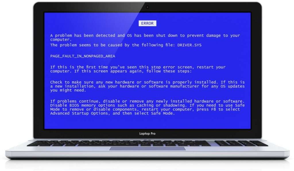Blue screen computer error